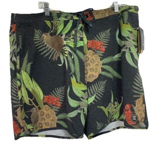 Roark Kiwi Camo Chiller Men's Sz 38x17 Colorful Board Shorts (B33) NWTs